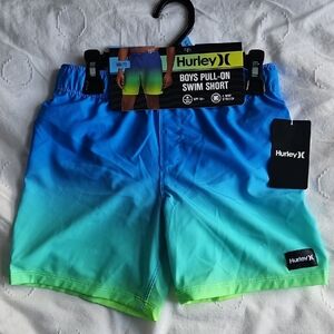 Hurley Kids Gradient Blue and Green Swim Shorts